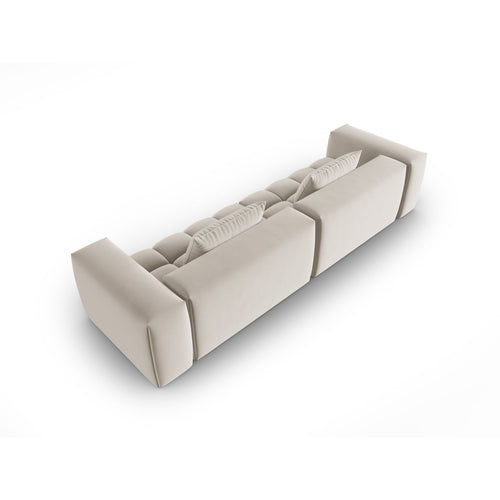 Cosmopolitan Design - Modulaire bank Verona 5-zits, flueel ecru - 85x290x70cm