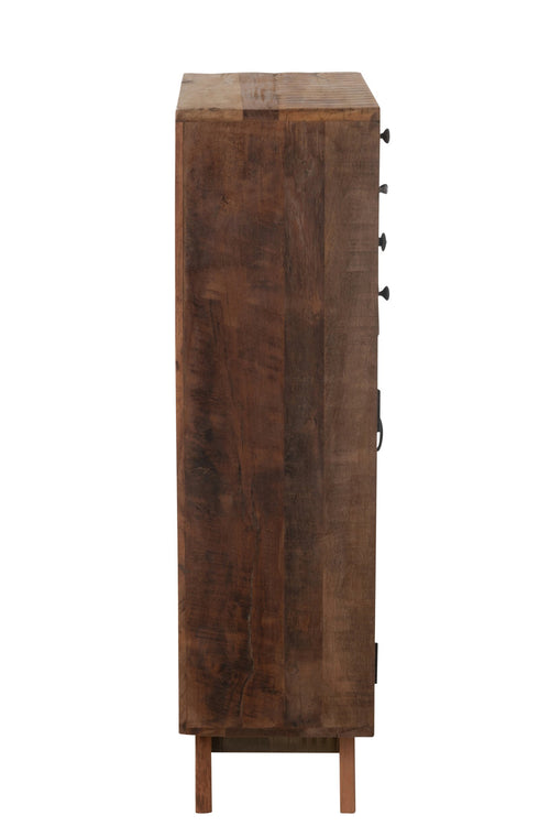 J-Line kast Retro - gerecycleerd hout/glas - naturel