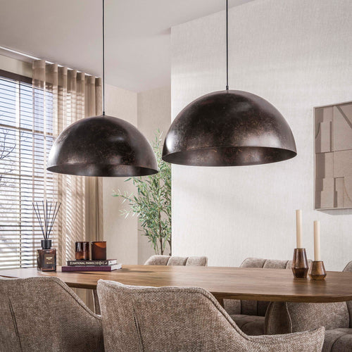 Giga Living Hanglamp Dome - Bruin Metaal - Ø60x150cm