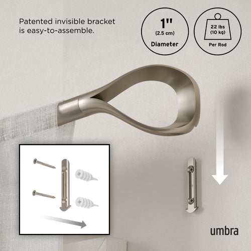 Umbra Loop 2,5 cm Gordijnroede, 93-304 cm - vtwonen shop