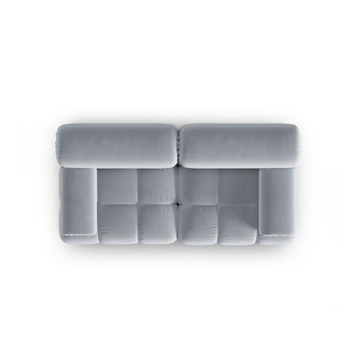 Cosmopolitan Design - Modulaire bank Cortina 2-zits, flueel lichtblauw - 94x188x70cm