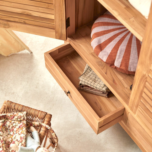 Tikamoon Kinderkast van massief teakhout - Naturel