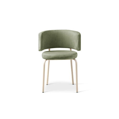 Set van 2 fluwelen stoelen Dora flueel groente - 57x58x75cm