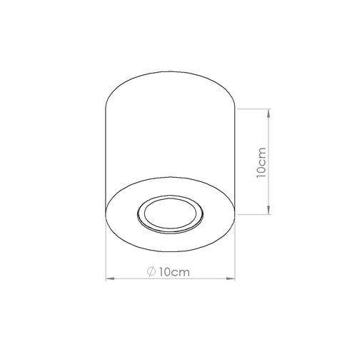 Sollux Lighting Plafondlamp ORBIS beton olijfgroen - 10x10x10cm
