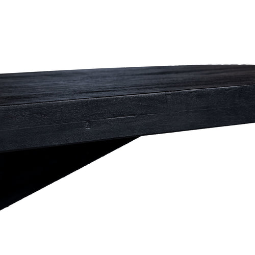 Giga Meubel Eettafel Barn - Zwart Mangohout Metaal - 300x100x78cm - vtwonen shop