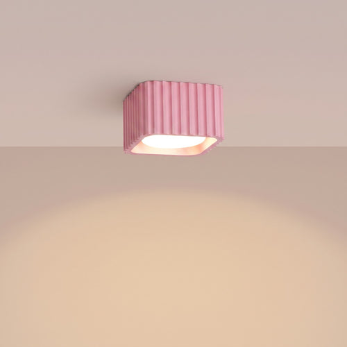 Sollux Lighting Plafondlamp RIFF 1 roze Gx53 - 10x10x6cm