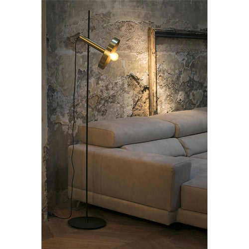 Faro Whizz - 1 Light Vloerlamp Zwart, Satijn goud, E27