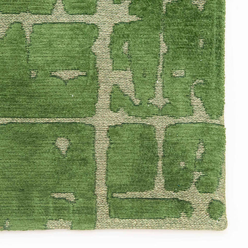 Louis De Poortere binnen & buiten machinewasbaar vloerkleed Structures Baobab van 70% gerecycled PET - groen - 235x340cm