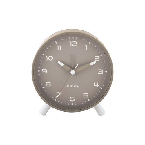Karlsson wekker Orgullo - grijs - 11x11x12cm
