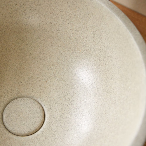 Tikamoon Ronde waskom in crème terrazzo ∅ 36 cm - Beige