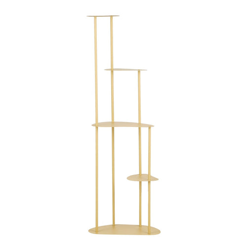 Mica Decorations Fonda Plantenstandaard - Plantentafel voor Meerdere Planten - Plantenrek Metaal Industrieel - Stijlvol voor Binnen - 47,5x27x140 cm -
