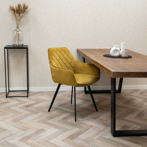 Kick eetkamerstoel Karl Velvet - Goud - vtwonen shop