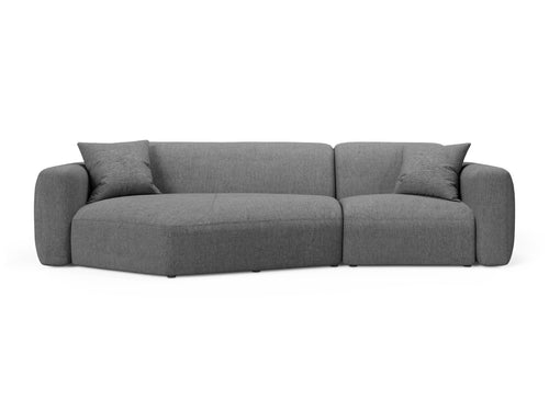 Cosmopolitan Design Modulaire hoekbank links Strino 3-zits, structurele stof grijs - 136x308x78cm