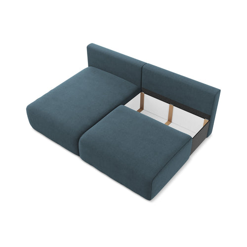 LaMiaSofa hoekbank links Ostia - textuurstof - jeans - 210x149x79