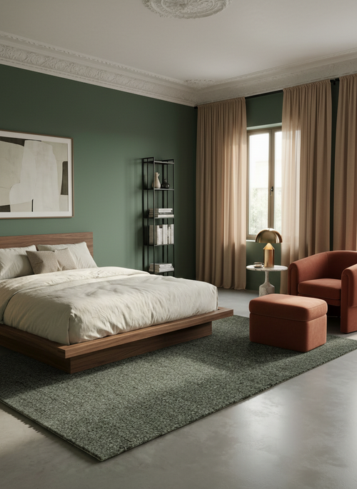 AFK Living vloerkleed Looma - natuurlijke stijl - groen - 200x290 cm