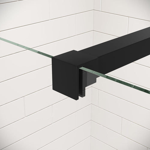 Badplaats Douchewand Florida 70 x 200 cm – Zwart – Inloopdouche 8 mm Veiligheidsglas