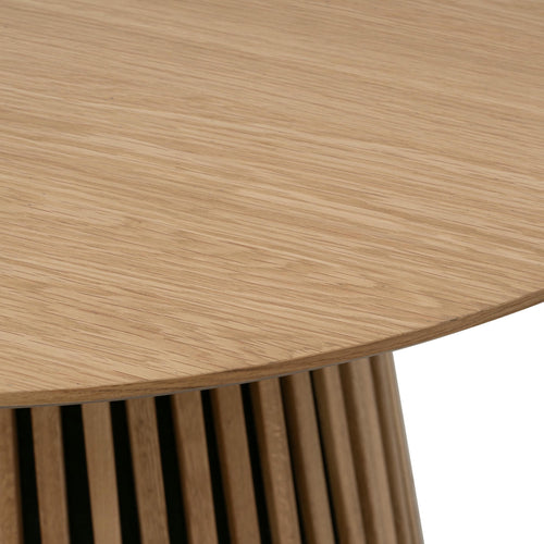 Furnhouse uitschuifbare eettafel Svendborg - Natuurlijk eikenhout - Ø 120/220x120 cm