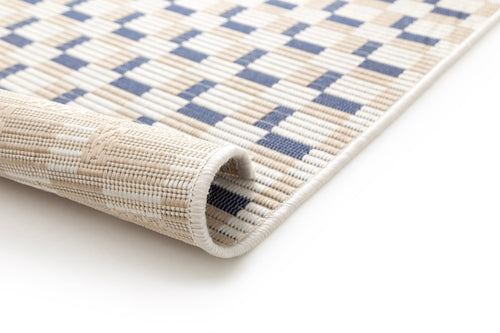 AFK Living vloerkleed Memphis - voor binnen en buiten - blauw - 160 x 230 cm