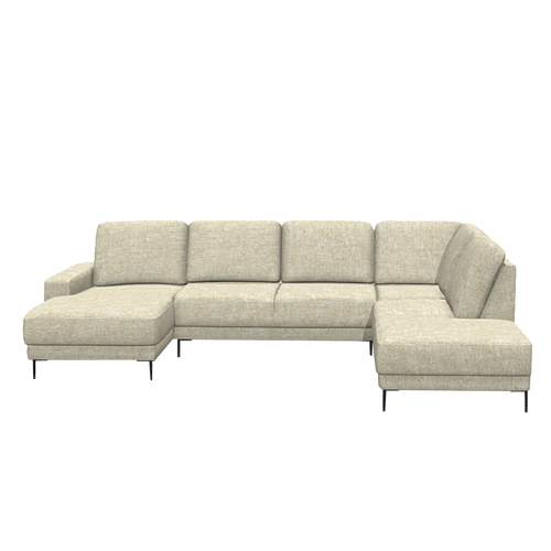 Rebellenclub Bank Malmö - opstelling - Chaise Longue Links - 2.5 zits - Hoekeiland Rechts - Spider 02 Cream - vtwonen shop