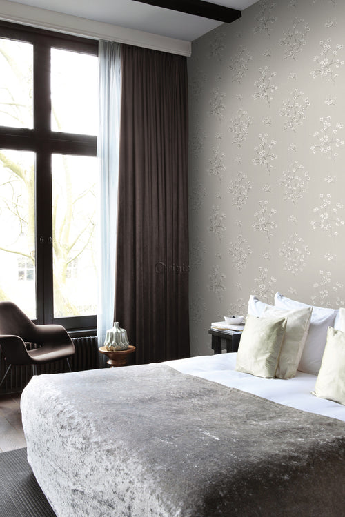 Origin Wallcoverings behang bloesemtak taupe - 53 cm x 10,05 m - 346543 - vtwonen shop