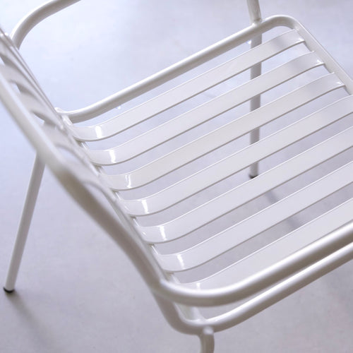 Tikamoon Witte metalen fauteuil - Wit - vtwonen shop