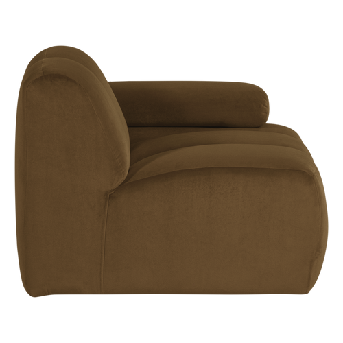 WOOOD 1-zits bank arm rechts Mojo - Velvet - Honinggeel - 74x124x97
