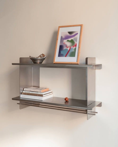 noo.ma Tivo Shelf 70, roestvrijstalen zwevende wandplank 70 cm