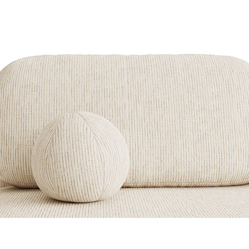 Cosmopolitan Design - Slaapbank met opbergdoos Sophia 3-zits, structurele stof lichtbeige - 110x202x89cm