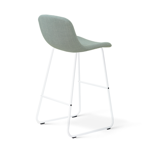 Nolon Nino-Mats barkruk saliegroen - wit onderstel - 75 cm - vtwonen shop