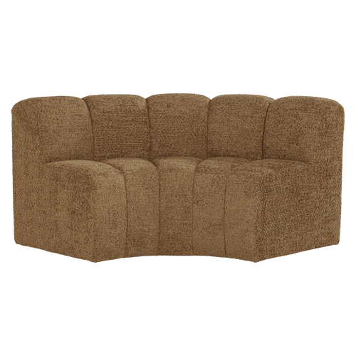 WOOOD eetbank halfronde hoek rugleuning Mojo - Wollig - Geel - 83x152x74