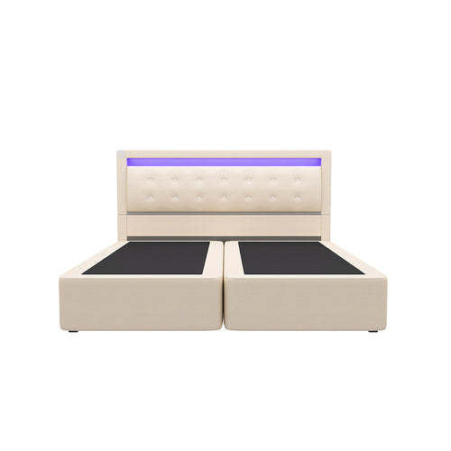 Home Deluxe boxspringbed ZENOVA beige - vtwonen shop