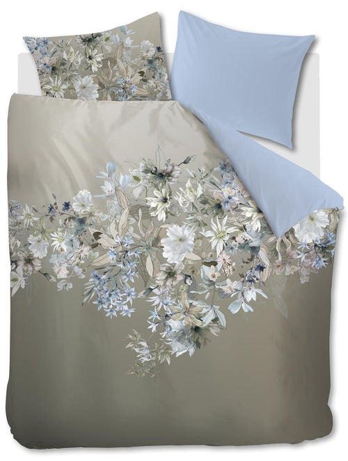 Kardol dekbedovertrek Saffron - 200x200/220 cm - blauw grijs - vtwonen shop