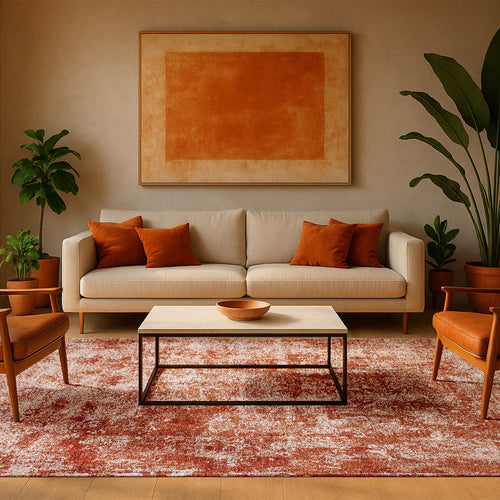 Lola&Moi vloerkleed Marrakech - rood - 140x200cm