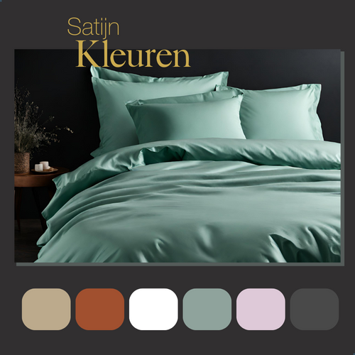 Ten Cate premium - dekbedovertrekset - 140x200/220 - 100% katoen satijn - mint - vtwonen shop