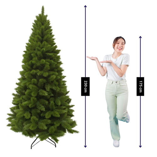 Triumph Tree Camden Slim Kerstboom - Volle Takken voor Kerstversiering - Kunstboom met Insteekconstructie voor Smal Ontwerp - H230 x Ø117 cm - Groen