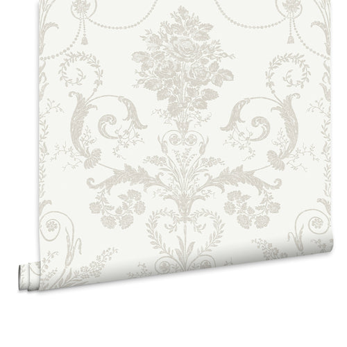 Laura Ashley Vliesbehang - Josette Dove Grey & White