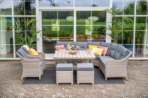 Garden Impressions loungetafel Nova vintage willow 126,5x126,5 cm
