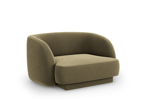 Micadoni Fauteuil Miley flueel, groente - 90x103x70cm