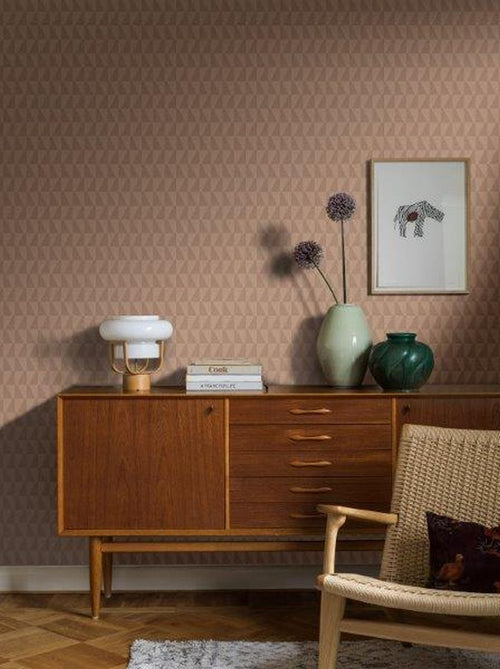 Borastapeter behang geometrische vormen roze - 53 cm x 10.05 m - 660765 - vtwonen shop