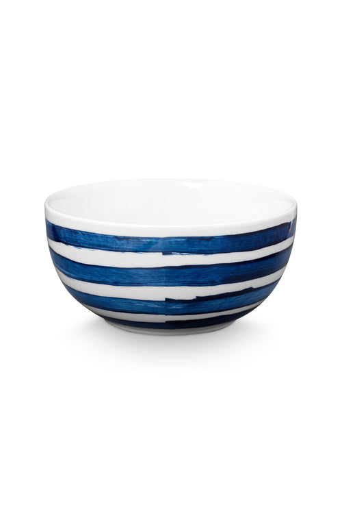 vtwonen - Painted Kommen - Blauw, Wit - 20.5cm - vtwonen shop