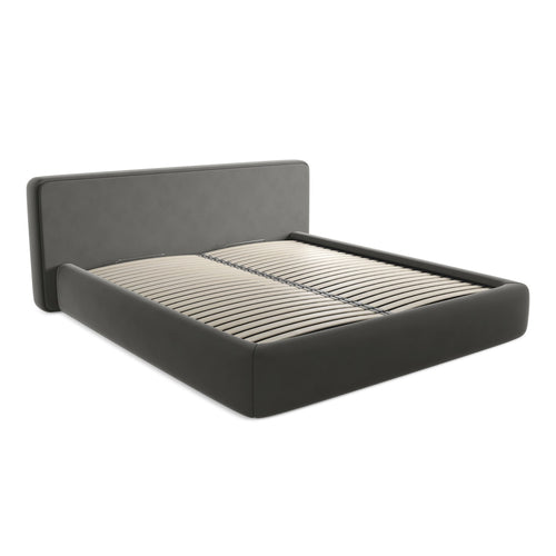 LaMiaSofa Bed met opbergruimte Firenze - velours - staal - 220x225x82