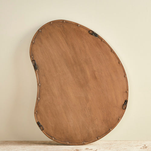 Tikamoon Badkamerspiegel van mindi 85 x 65 cm - Bruin