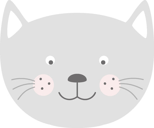 ESTAhome muursticker dierenkoppen lichtgrijs - 70 x 58 cm - 158970 - vtwonen shop