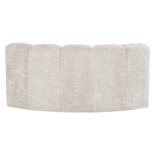 WOOOD eetbank halfronde hoek rugleuning Mojo - Wollig Ecru - 83x152x74