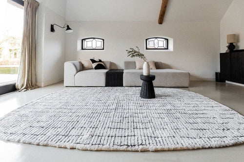 Interieur05 Vloerkleed Rectangle Edge Creme wit/Zwart - 160 x 230 cm - vtwonen shop