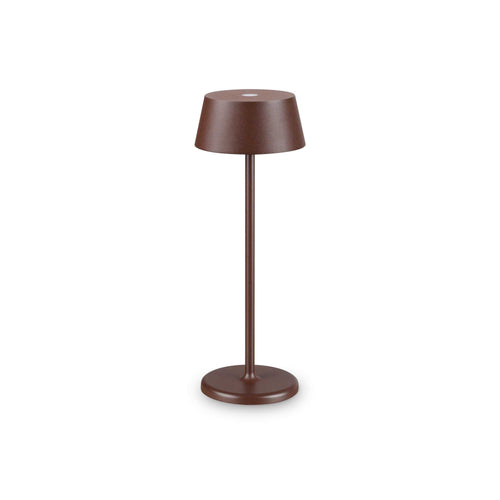 Ideal Lux PURE Geïntegreerde LED Tafellamp Koffie Bruin 230Lm 3000K IP54