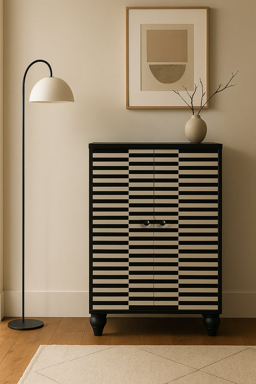 Dressoir met 2 deuren van gemelamineerd MDF en soft-close MARCUS