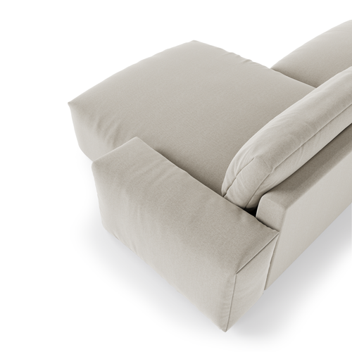 Sia Home - Rechte hoekbanken BLISS - Zacht aanvoelende geweven stof - Beige - 310cm - vtwonen shop