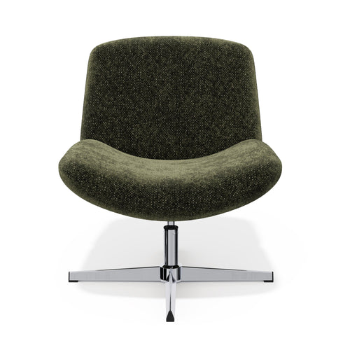 Premium Interiors - Draaistoel ABY - getextureerd fluweel vintage groen 66cm