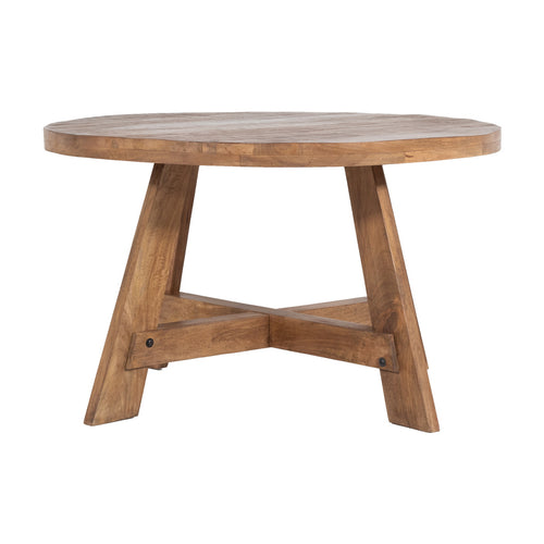 Giga Meubel Eettafel Yvette - Bruin Mangohout - 130x130x76cm - vtwonen shop